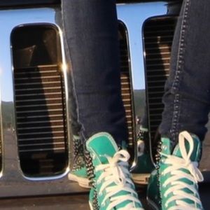 Studded Teal Converse